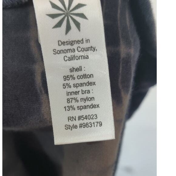 Athleta Maxi Dress Tie-Dye Black High-Low Size Small Sleeveless Inner Bra - Picture 5 of 6